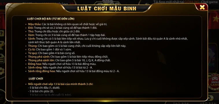 Mậu Binh Tại Go88 Sân Chơi Chiến Thuật Đỉnh Cao Cho Bậc Thầy Xếp Bài