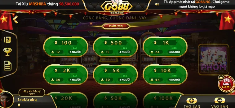 Phỏm Tại Go88 Sân Chơi Đấu Trí Chuyên Nghiệp Đẳng Cấp Thế Giới