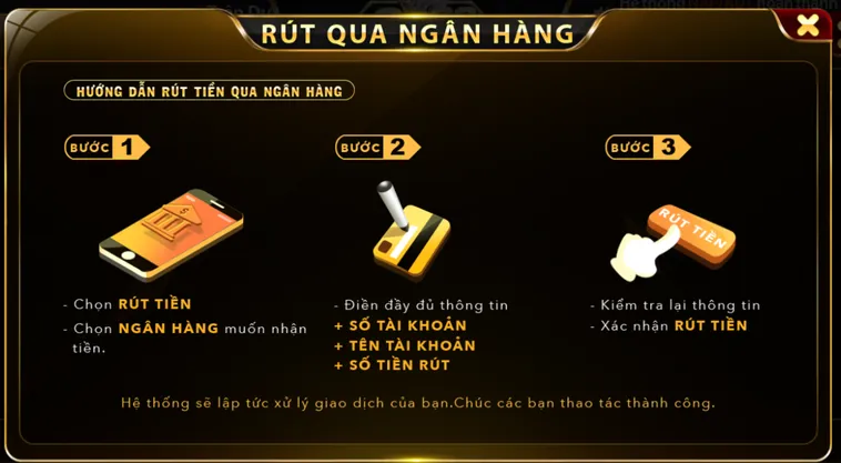 Rút Tiền Qua Ngân Hàng Tại Go88 Trải Nghiệm Thanh Toán Đẳng Cấp Nhanh Chóng Cho Mọi Game Thủ